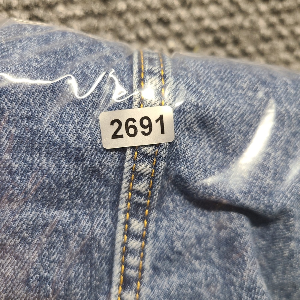 HM Kids Blue Denim Jacket Black Corduroy Collar Snap Front Size 3-4T 912939 - Picture 4 of 9